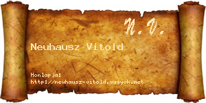 Neuhausz Vitold névjegykártya